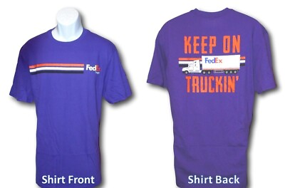 #ad Genuine FedEx Freight quot;Keep On Truckin#x27; quot; Purple T Shirt Sizes XL 2XL 3XL