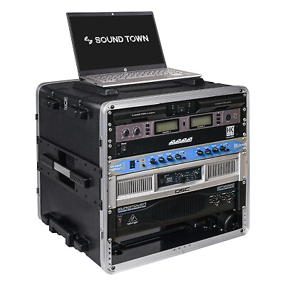 #ad #ad OPEN BOX: Sound Town Lightweight 10U DJ Rack Case ABS19” Depth STRC A10UT R