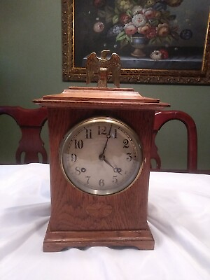 Rare Federal Antique New Haven Desk Clock Parts Or Repair