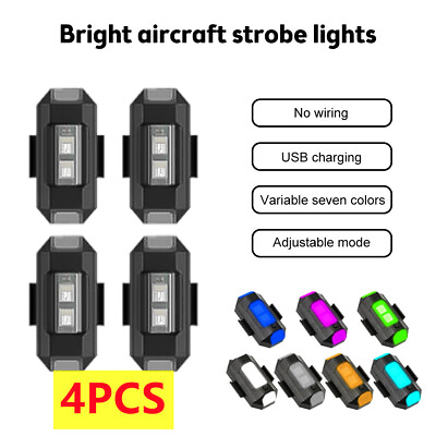 #ad 4XLED Car Motorcycle Strobe Light Drone Auto Flash Stroboscope Emergency Warning