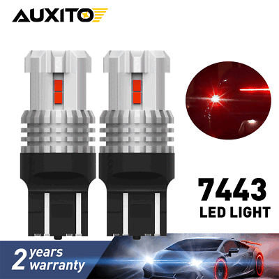 #ad 2X T20 7440 7443 Red 3020 12SMD LED Stop Brake Tail Light Parking Bulb Lamp