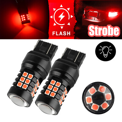 #ad Red Strobe Flashing Blinking LED Lamp for Honda Civic Accord Brake Tail Light