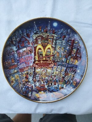 #ad 3 McDonalds Golden Series Franklin Mint Limited Edition Collectors Plates