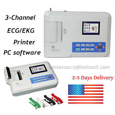 #ad #ad US stock ECG300G 3 Channel 12 lead ECG EKG Machine electrocardiograph Software