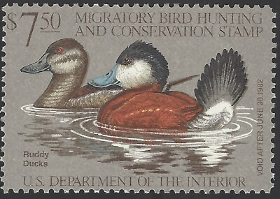 #ad #ad US Scott # RW48 MNH OG XF Single Stamp 1981 US Federal Duck Stamp