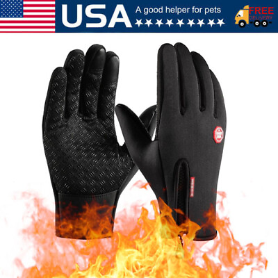 #ad #ad Thermal Windproof Waterproof Winter Gloves Touch Screen Warm Mittens Men Women