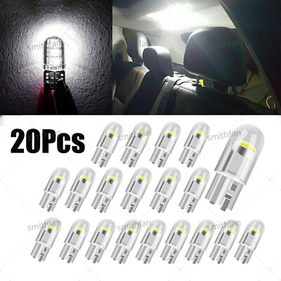 #ad #ad 20Pcs LED White Interior Map Dome License Plate Light Bulbs T10 194 168 W5W 2825