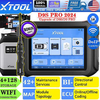 #ad XTOOL D9S PRO Auto Full Diagnostic Scan Bidirectional Wifi Scanner Key Program