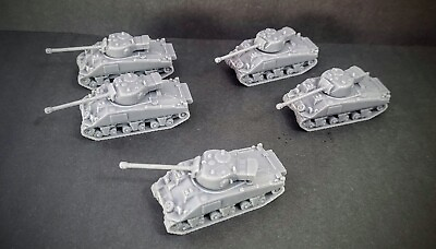 #ad HO Scale British Sherman Firefly Tank Platoon X5 resin 1 87th scale