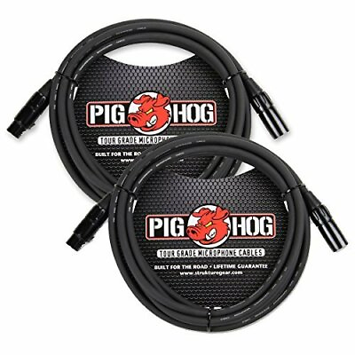 #ad Pig Hog PHM10 8mm Tour Grade Mic Cable XLR 10ft 2 pack