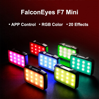 #ad FalconEyes F7 Mini Pocket RGB LED Light Video Photography Fill Light APP Control