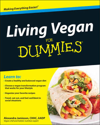 #ad Living Vegan For Dummies Paperback By Jamieson Alexandra GOOD