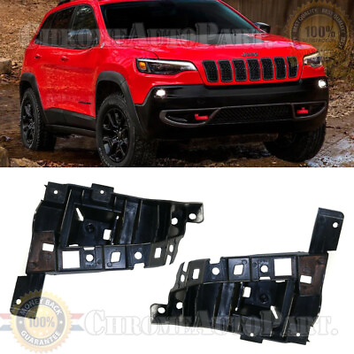 Lower Bumper Face Bar Brackets Retainer Mounting Braces For 2014 2018 Cherokee