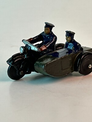 #ad Dinky No. 42b 1950#x27;s Police Motorcycle with Sidecar Original