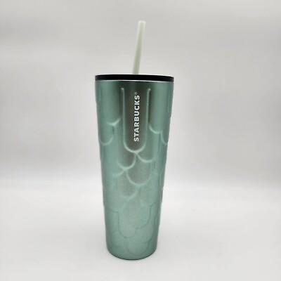 #ad Starbucks Mermaid Siren Tail Scale Venti SS 24oz Tumbler Cold Cup New