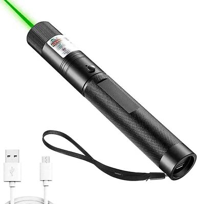 #ad Adjustable 6 Wat High Power Green Laser Pointer Pen Visible Beam Light 5000Mile