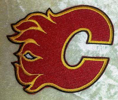 #ad Calgary Flames 3.5quot; Iron On Embroidered Patch Free Tracking