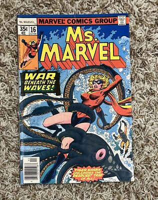 #ad Ms. Marvel #16 * 1st cameo app Mystique * 1977 series * 1978 VG