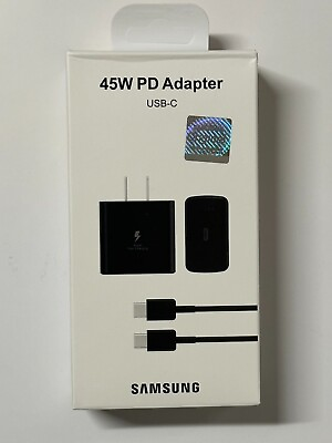 #ad Samsung 45W USB C Wall Charger Super Fast Charging w Cable Black
