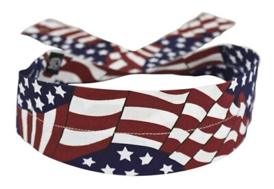 #ad Zan Cooldanna Necktie Wavy American USA Flag DC265 Authorized US Dealer