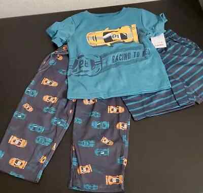 #ad Carter#x27;s Toddler Boy#x27;s 3 Piece Race Car Pajama Set MULTIPLE SIZES NEW W TAGS