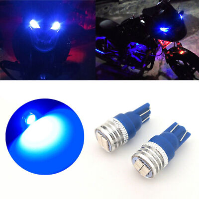 #ad 2x Ultra Blue Motorcycle Position Parking City Lights 2825 168 194 SMD LED Bulbs