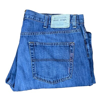 #ad Tommy Hilfiger Freedom Fit Medium Wash Blue Denim Jeans 38x32