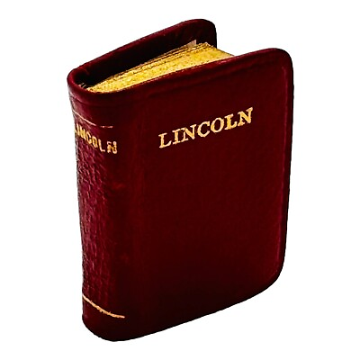 #ad Antique 1929 Kingsport Miniature Book Addresses of Abraham Lincoln RARE