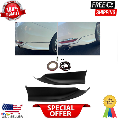 #ad Rear Black Bumper Lip Splitter Spoiler Fit 16 17 Accord Sedan 4DOOR HFP Style