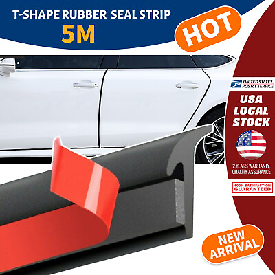 #ad 5M T Shape Rubber Car Seal Strip Hood Door Edge Trim For Grand Jeep Cherokee