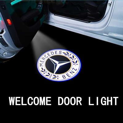 #ad 4X White Car Door Welcome Light Logo For Mercedes Benz C E GLC Class NO2004 2010