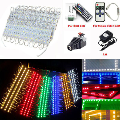 #ad 10ft 100FT 3 LED 5050 Injection Module Light STORE Window Sign LampPowerRemote