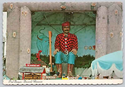 #ad Postcard Brainerd Minnesota Animated Paul Bunyan