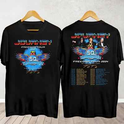 #ad SALE Journey Freedom Music Tour 2024 Black T Shirt S 5XL CAN#x27;T MISS