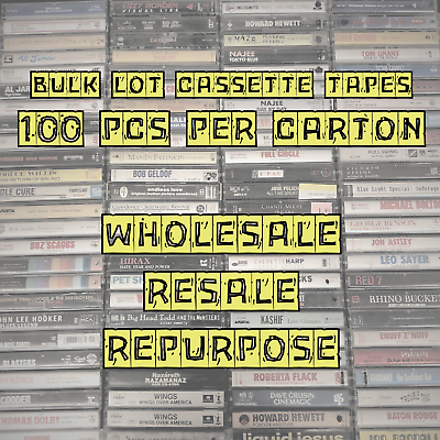 #ad CASSETTE TAPES LOT BULK 100 PCS Wholesale Bargain Resale Repurpose