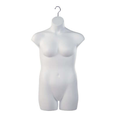 #ad Ladies Plus Size Hanging Torso Form White