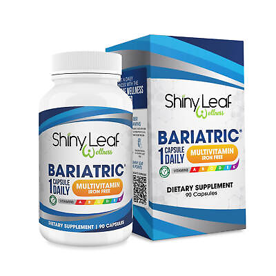 #ad Bariatric Multivitamin Iron Free Once a day Vegetarian Capsule Shiny Leaf