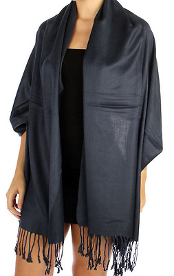 #ad On Sale Fashion Solid Pashmina Silk Scarf Shawl Wrap 1 Dozen Assorted Color
