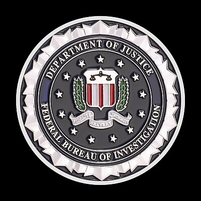 #ad Department of Justice DOJ Silver Federal Bureau of Investigation FBI Challenge C