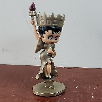 #ad Vintage Betty Boop Statue of Liberty Mini Figurine 1999 4 in H