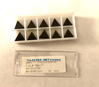 #ad ULTRA MET Ceramic Inserts TPG322T008 20 ZN45 Qty. 10 NEW