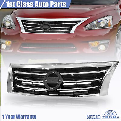 #ad For 2013 2015 Nissan Altima Front Grille W Chrome Trim