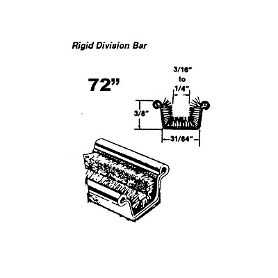 #ad Rigid division bar channel For Buick Invicta LeSabre 1959 1960; WC 2 72