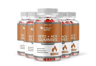 #ad 6 Pack Keto ACV New Strong Time Released Formula 1500mg Once a day 5 Bottles