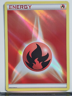 #ad REVERSE HOLO Fire Energy LP 2013 XY Series Foil Pokemon Energy Card