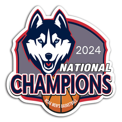 #ad 2024 Connecticut Huskies UCONN NCAA Champions Sticker Decals College Basketball