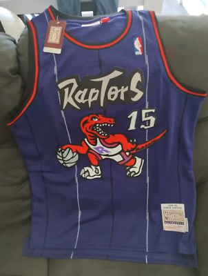 #ad Vince Carter Toronto Raptors Basketball Retro Jersey Official Replica