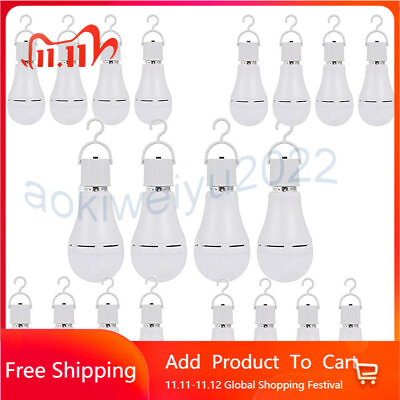 12W×16Pack Rechargeable Light Bulb w Battery Operated Bulb Emergency LED Lamps