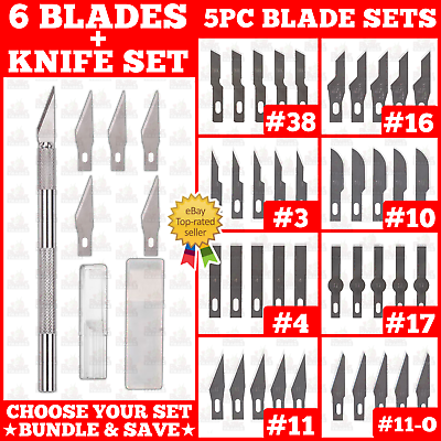 #ad Hobby Exacto Knife X Acto Xacto Set Blade Handle Art Craft Tool Precision Refill