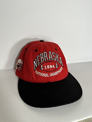 #ad Vtg 1994 Nebraska Cornhuskers Baseball Cap Hat Sz 7 1 4 National Champions USA